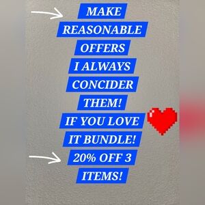 LOVE IT? REASONABLE OFFERS ALWAYS CONSIDERED!